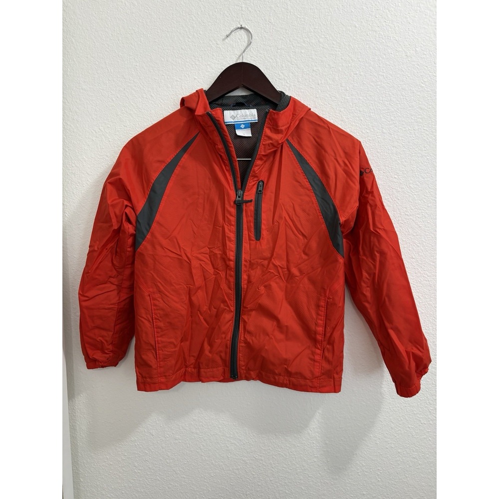 Columbia Windbreaker Orange Youth Size Small‎